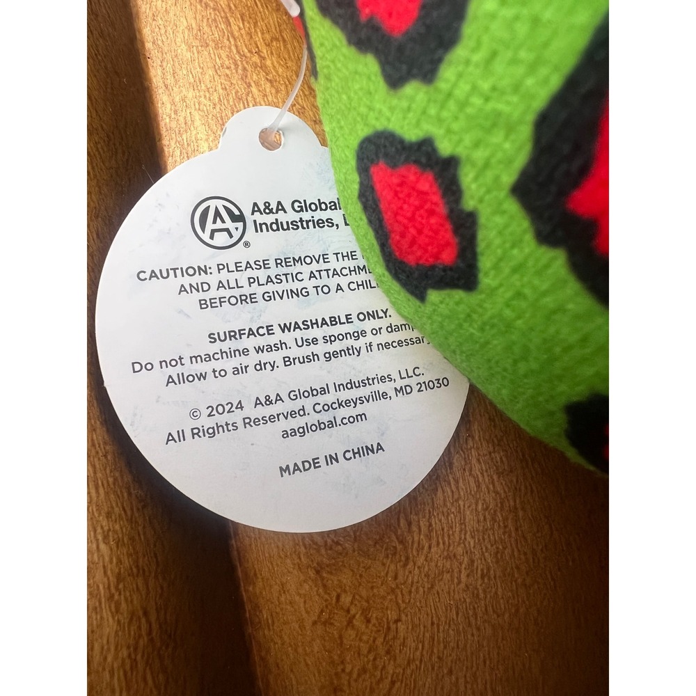 A&A Global Industries Green Red Spotted Frog Plush Stuffed Animal 1GSMMIX58 NEW - Picture 5 of 9